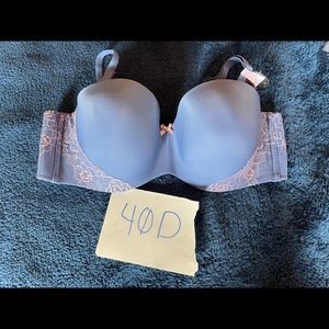 Blue Memory Foam Underwire Bra